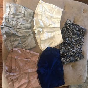 5 pair of express silk pleated shorts